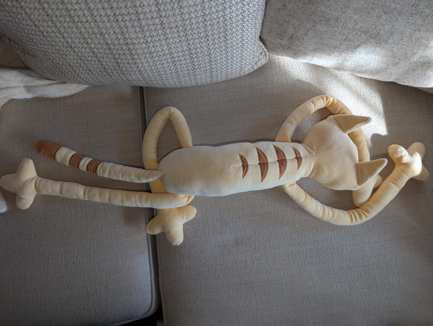 Orange Floppy Noodle Cat Plush